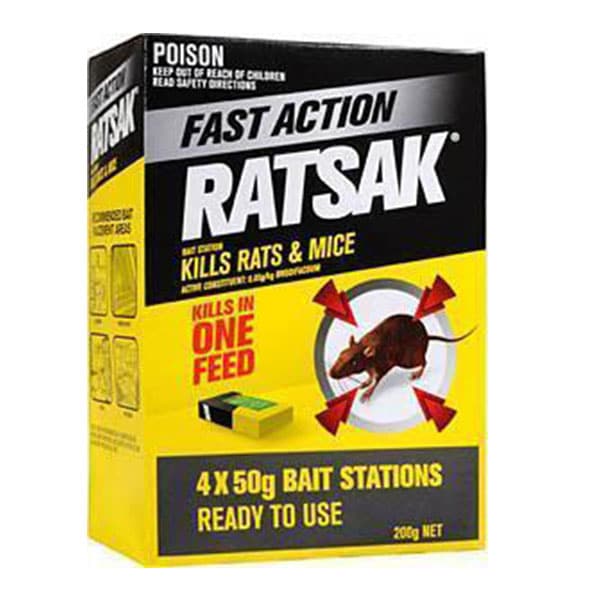 RODENTICIDE RATSACK FAST ACTION 200G