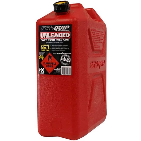 CAN FUEL JERRY PLASTIC 20L RED