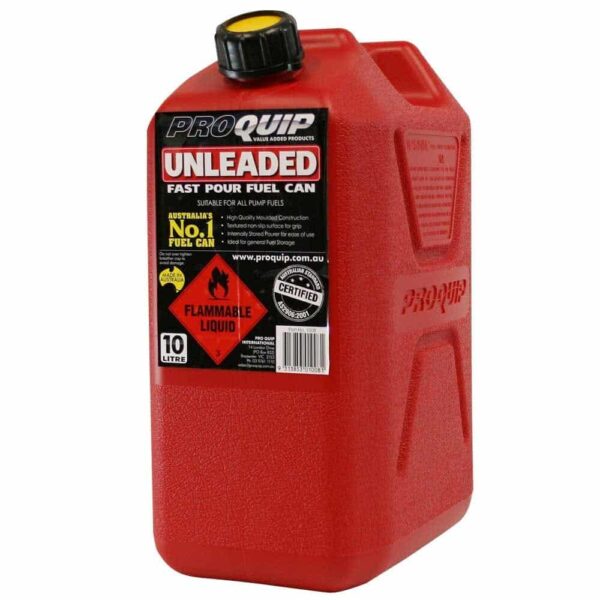 CAN FUEL JERRY PLASTIC 10LT RED