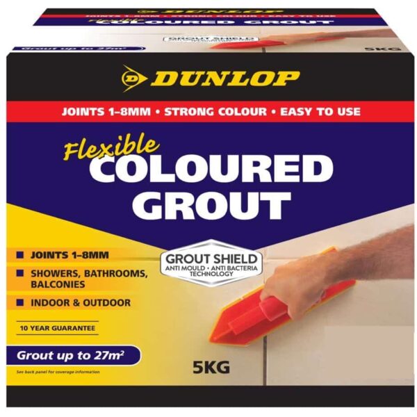 GROUT COLOURED 200 WHITE 5KG DUNLOP