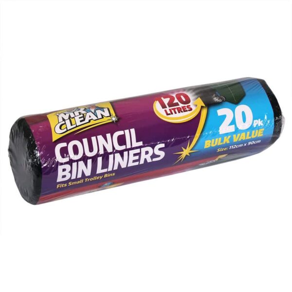LINERS COUNCIL BIN 120L PK 20