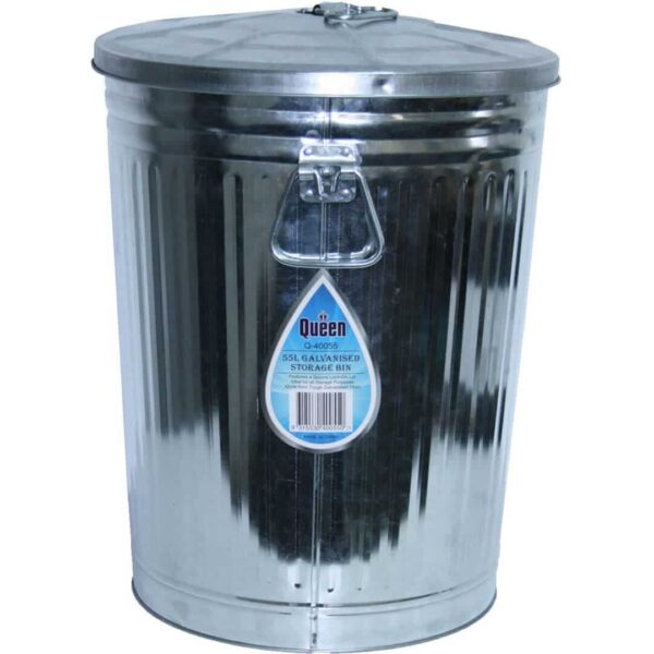 BIN GARBAGE/RUBBISH GALVANISED 55 LT