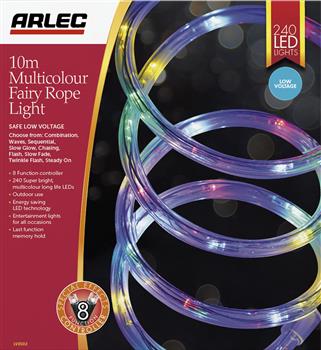 Arlec LED Low Voltage Rope Light 10m Multi color