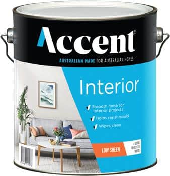 Accent Interior Low Sheen White 4L